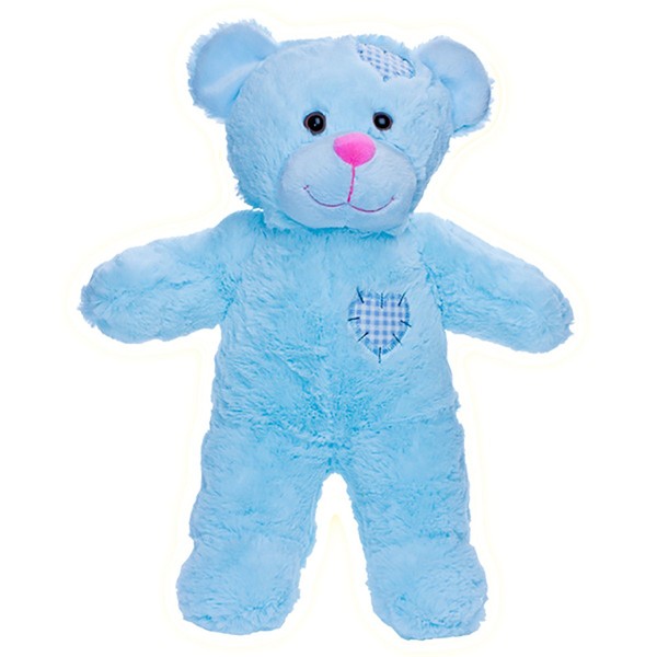 Recordable 8" Plush Baby Blue Patches Bear w/20 Second Digital