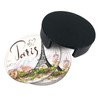 Pretty Paris Romantic Eiffel Tower Coasters for Drinks Round Leather