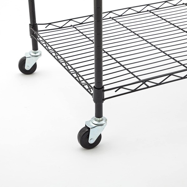Hlyluoyi Casters for Wire Shelving, Stem Casters Set of 4,