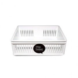 PP Step Basket No. 3 Plastic Storage Organization Basket Organizer 3ea
