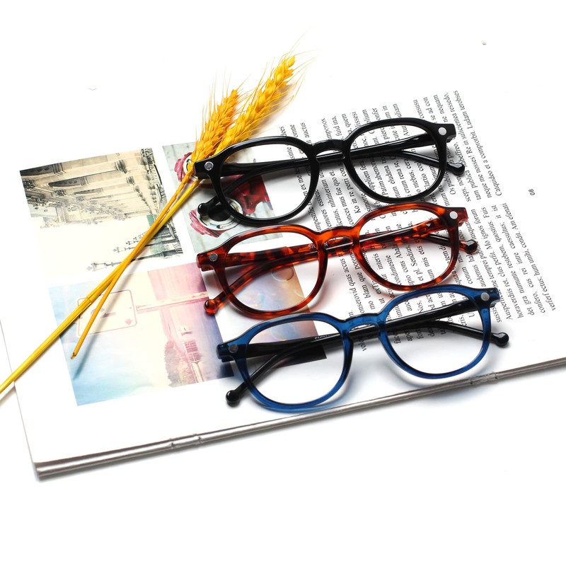 3 Pack Reading Glasses Spring Hinge Stylish Readers Black/Tortoise for