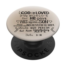 Christian Mobile Phone Holder with Bible Verse: John 3:16