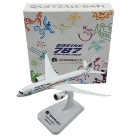 Gualdron Models Avión a Escala Quetzalcoatl Aeromexico Dreamliner Boeing 787 de Metal con Base de Colección Juguete1:400