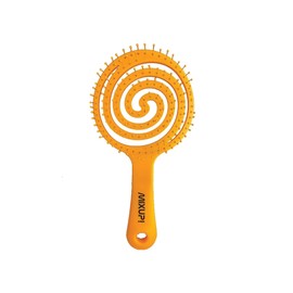 Mixup! 3D Soft Touch Hair Brush - Detangling Brush & Scalp Massage Brush | For Wet & Dry Hair, All Hair Types | Antistatic, Flexible Soft Touch Handle, Orange