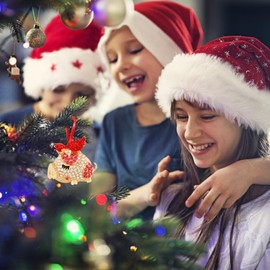 DISJOURNEY Pink Pig Christmas Ornaments - Metal Pig Ornaments for Christmas Tree Decorative Hanging Ornaments Cute Pig Christmas Keepsake Gifts for Women Girls Kids Family Friends