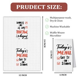 Funny Kitchen Towel, Humorous Gifts Cloth Hand Tea Towel for Kitchen, Humor Waffle Weave Kitchen Towel, Humor Towel for Cooking Baking Home Decor, Kitchen Towel Gift for Hostess Mom Women Housewarming