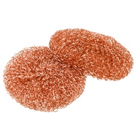 Redecker Real Copper Pot Scrubbers – Double-Layer Copper Scouring Pads for Pots, Pans, Dishes & More – Gentle, Scratch-Free Cleaning – Durable Copper Sponge Scrubber, Set of 2