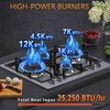 24 inch Gas Cooktop, Bulit-in Gas Stove Top with 4