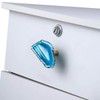 mookaitedecor Set of 6 Drawer Knobs Natural Blue Agate Brass