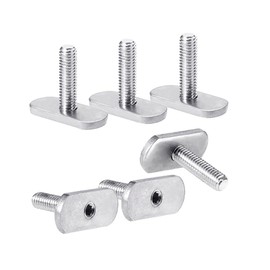 6-Pack 15/64" Threaded Track Nuts for Kayak Gear Tracks – Stainless Steel Mounting Hardware for Kayaks, Canoes, Boats