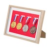 PATIKIL Medal Display Case, 4 Medal Display Frame Medal Shadow