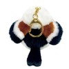 Amuse AMUFUN Fukufuku Shimaenaga Plush Toy Mascot Keychain, Shima-chan, White,