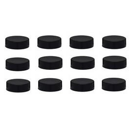 M01687x12 MOREZMORE 12pcs Black PP plastic lids for jars 33-400 smooth skirt lid with foam liner