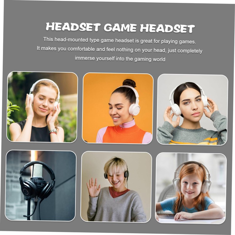 TEHAUX 1Pc Luminous Gaming Headset with Microphone Comfortable Over Ear