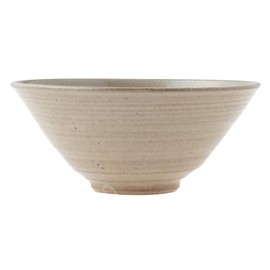 Marui Pottery MR-3-4603 Shigaraki Ware Hechimon Donburi Rice Bowl, Capacity: Approx. 33.8 fl oz (1,000 ml), Beige