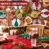 EBOOT 16 PCS Christmas Napkins and Ring Set 8 PCS