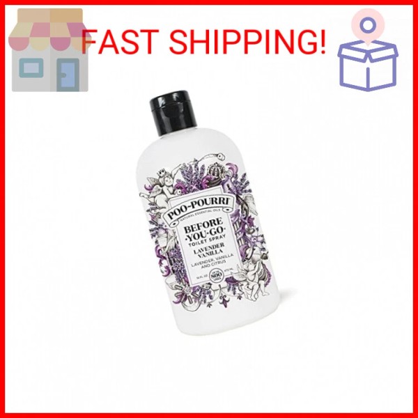 Poo-Pourri Before-You-Go Toilet Spray, Lavender Vanilla, Refill Bottle 16 Fl