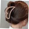 WOONEKY 3pcs Large Frosted Heart Hair Claw Clips Nonslip Hair