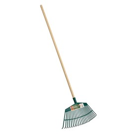 FARM-TUFF 19” Leaf & Garden Rake with 48” Hardwood Handle – Wide, Durable Rake for Lawns, Flower Beds, and Yard Cleanup