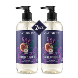 Caldrea Hand Wash Soap, Aloe Vera Gel, Olive Oil and Essential Oils to Cleanse and Condition, Lavender Cedar Leaf, 10.8 oz, 2 Pack