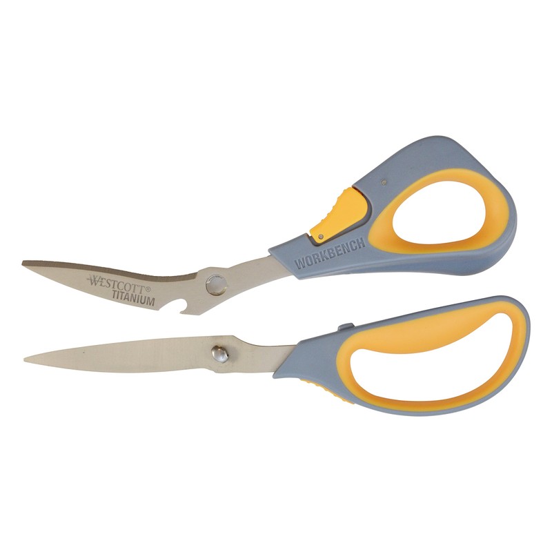 Westcott Titanium Workbench Shears with Sheath and Ceramic Cutter, 8"