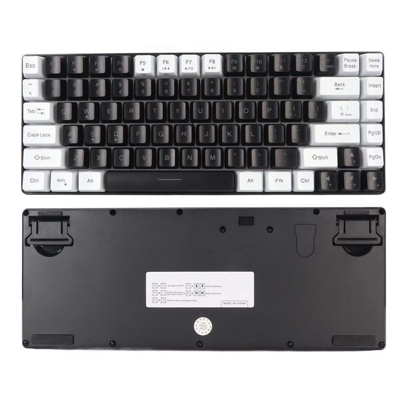 Gaming Keyboard Type C 84 Keys RGB Backlit Ergonomically Curved