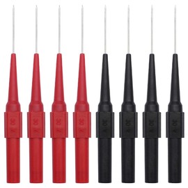 CYUaoao 8Pcs 0.7mm Multimeter Probes Needle Test Probe Copper Probes Test Lead Probe for Multimeter Automotive Industrial Socket Automotive Telecommunications Industrial 4mm Jack Socket (Red & Black)