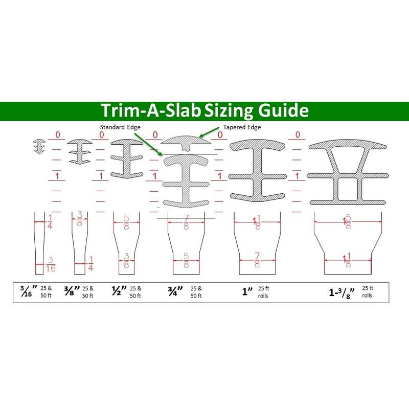 Trim-A-Slab 3/8" 25' Grey