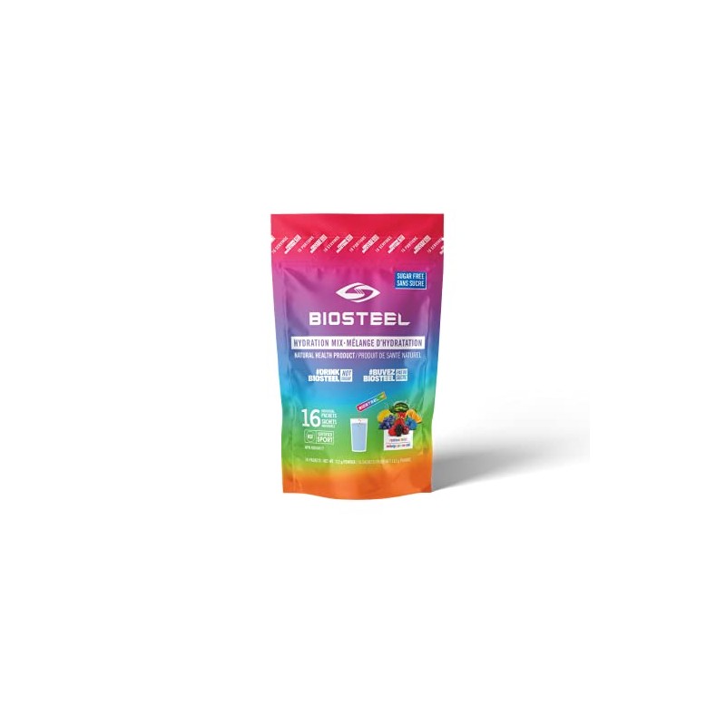 BIOSTEEL Hydration Mix, Sugar-Free with Essential Electrolytes, Rainbow Twist, 16
