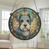 Image Industry Schnauzer Stained Glass Effect Suncatcher - Garden Gift