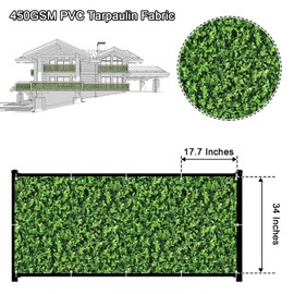 Naimorui PVC Balcony Privacy Screen Decorative Balcony Cover with Nylon Rope- 34'' x 180''