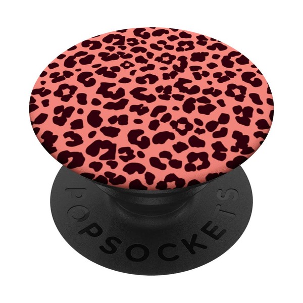 Leo Print Orange Design Fur Pattern Big Cat Leopard PopSockets