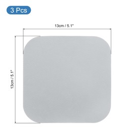 sourcing map 3Pcs Rubber Jar Opener Grippers Pads, Heat-Insulated Grippers Pads (Grey)