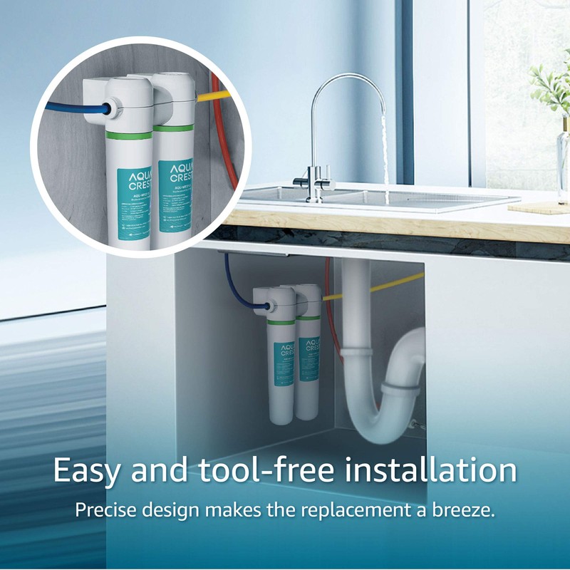 AQUACREST FQK2J Under Sink Water Filter, Replacement for GE FQK2J,