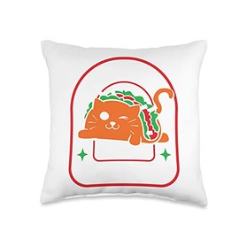 Cinco De Mayo Taco Cat Spelled Backward Is Taco Cat Mexican Throw Pillow
