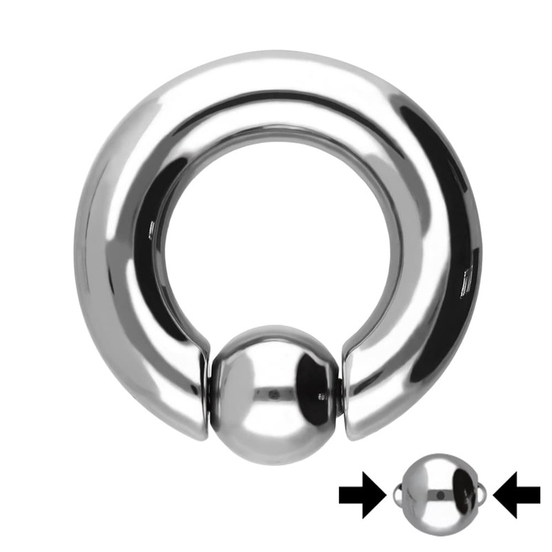 Treuheld® Spring Loaded Ball Closure Ring Piercing BCR Silver [09.]