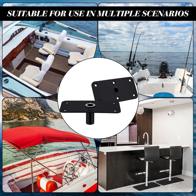 MorningRo 2 Pcs Boat Seat Pedestal Seat Post Base Stainless