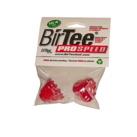 BirTee Golf Tees - PRO SPPED Version with Enhanced Durability - Size #4 (1") Individual Size Pack - 2 Tees Per Pack. Indoor Golf Tees/Golf Simulator Tees/Winter Golf Tees (Red)