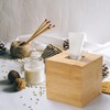 Tissue Box Cover, Square Tissue Box Holder, Bamboo Facial Paper