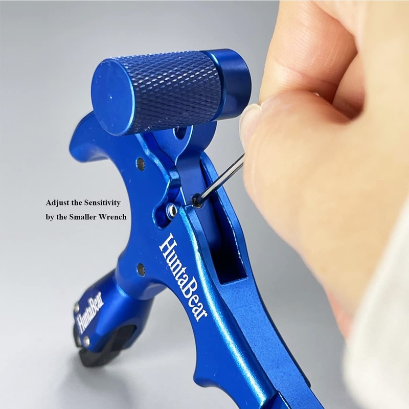 ZeoPeya Bow Release for Compound Bow,4-Finger 360° Rotate Caliper Thumb