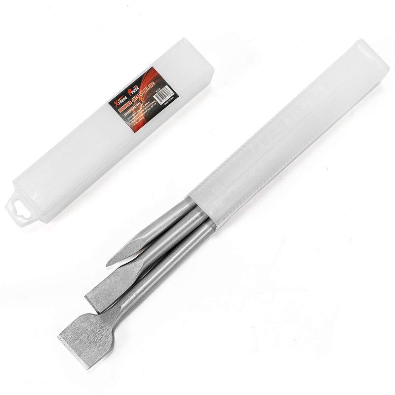 XtremepowerUS 3-PCS SDS Chisel Set Rotary Hammer SDS Bits Set