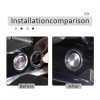 carpart2021 Real Carbon Fiber Push to Start Button Cover Trim