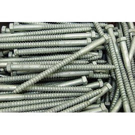 (50) Galvanized Hex Head 3/8 x 6" Lag Bolts Wood Screws