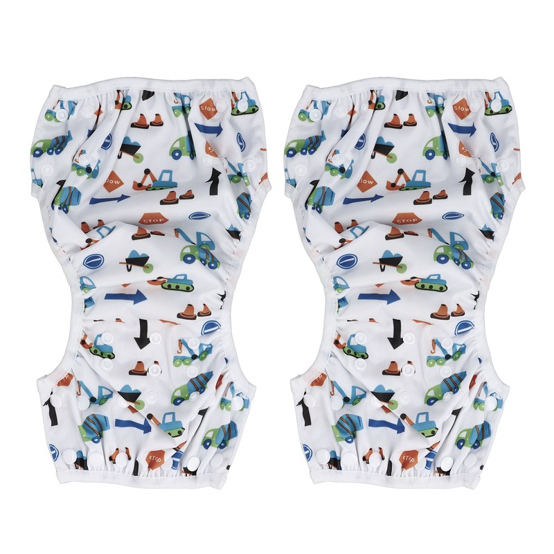 2PCS Baby Swim Diapers Soft Breathable Waterproof Adjustable Leakproof Swim