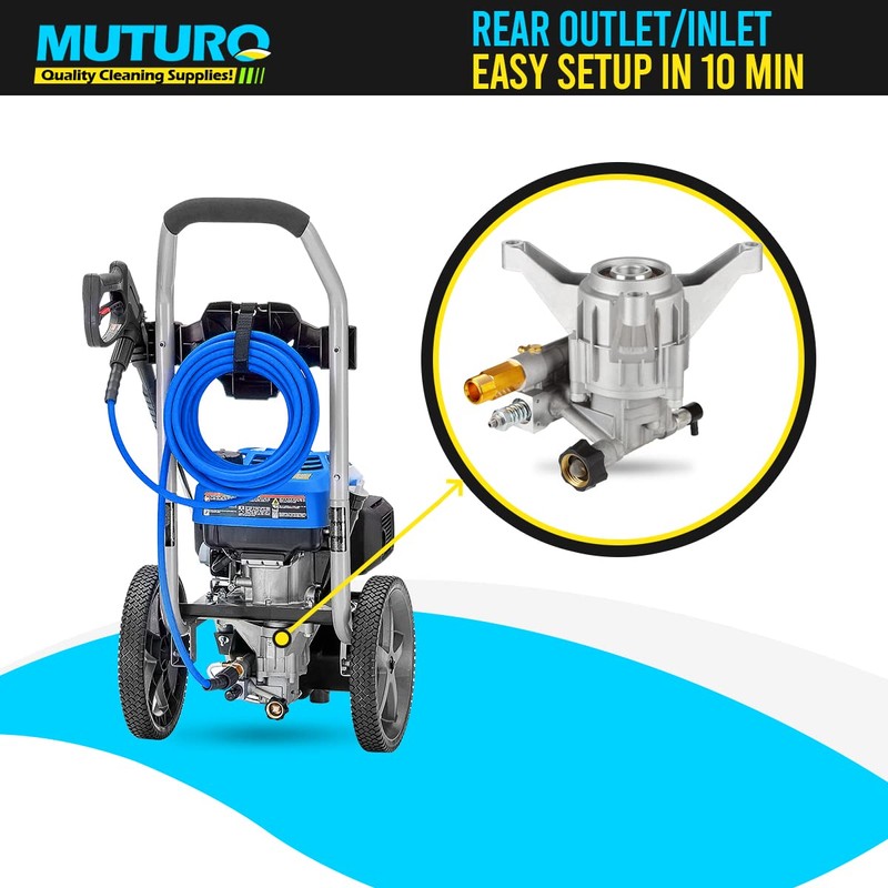 MUTURQ Vertical Pressure Washer Pump 7/8" Shaft, 3000 PSI, 2.5