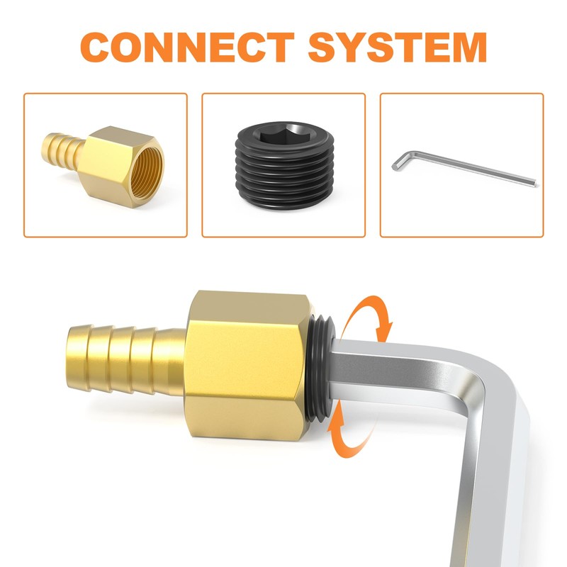 GASHER 100Pcs 1/8" NPT Carbon Steel Pipe Plug Fitting Internal