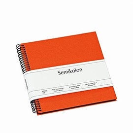 Semikolon (354878) Spiral Album Piccolino Orange (Orange) - Spiral Photo Album with 20 Pages and Efalin Cover - Photo Book with Black Photo Card
