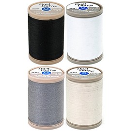 4-PACK - Coats & Clark - Dual Duty XP Heavy Weight Thread - 4 Color Value Pack - (Black+White+Slate+Natural) 125yds Each