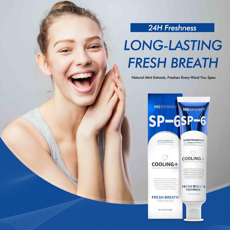 MSDRWIKEY SP-6 Toothpaste, Cooling Fresh Breath, and 7-Pro Whitening Toothpaste