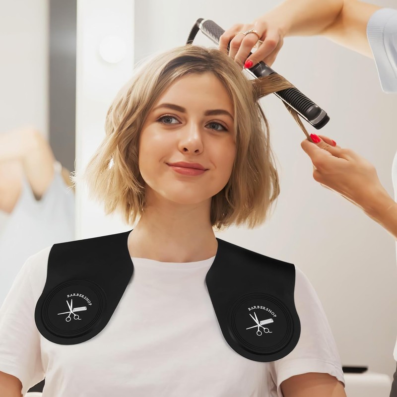 Collarín de Silicona Capa de Peluquería para Corte de Cabello